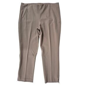 NWT Chico's Slimming Juliet Side Vent Ankle Pant Basic Toasted Taupe  Sz 3R =XL